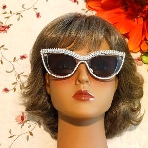 Rhinestone cat eye sunglasses